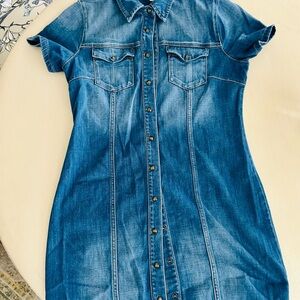 Denim Button-Up Dress
